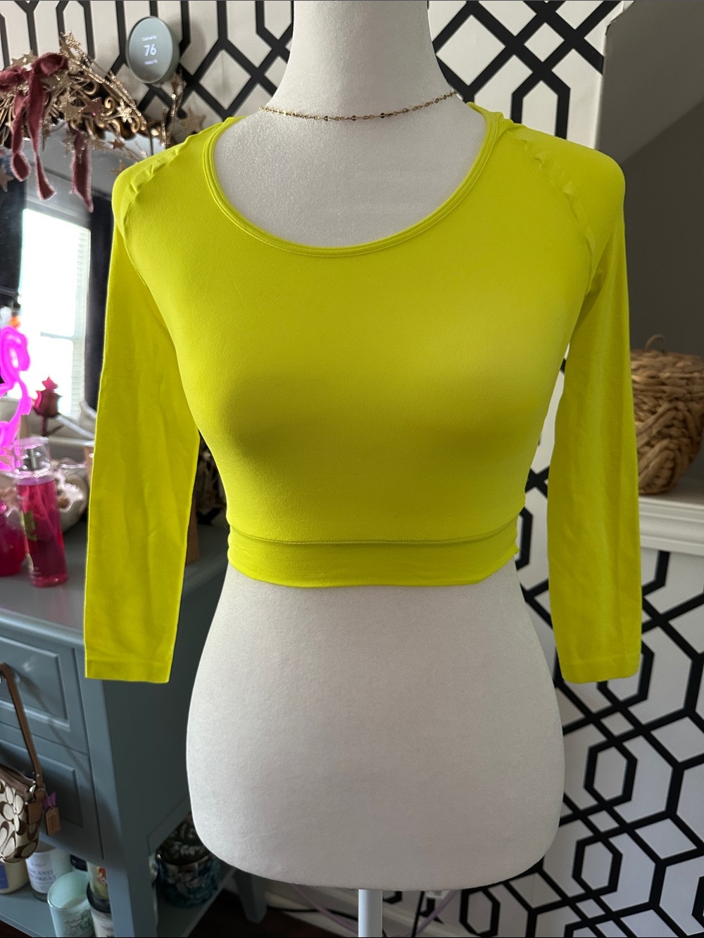 SPANX Neon Yellow Arm Tights